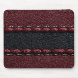 Schwarz-Rot-Ledereffekt Mousepad