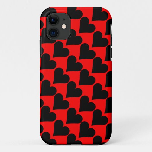 Schwarz-Rot-Liebe Case-Mate iPhone Hülle (Rückseite)