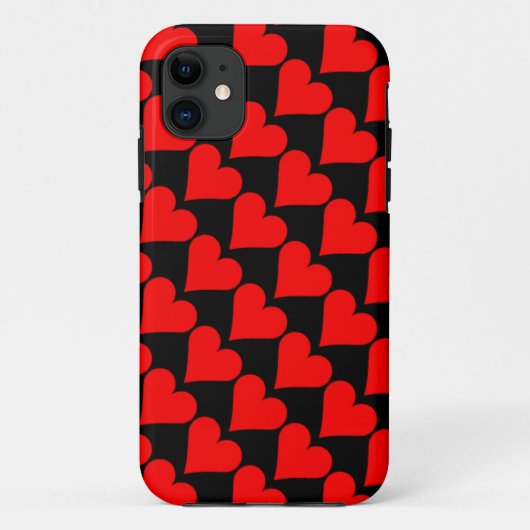 Schwarz-Rot-Liebe Case-Mate iPhone Hülle (Rückseite)