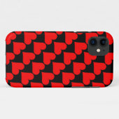 Schwarz-Rot-Liebe Case-Mate iPhone Hülle (Rückseite (Horizontal))