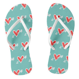 Schwarz/Rot Liebe Flip Flops Badesandalen