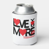 Schwarz-Rot-Liebe Mehr Dosenkühler (Kanne Vorderseite)