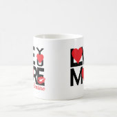 Schwarz-Rot-Liebe Mehr Kaffeetasse (Mittel)