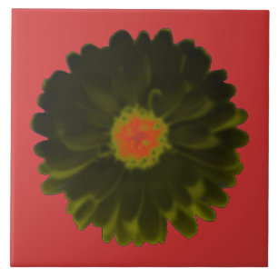 Schwarz-Rot-Marigold-Tile Fliese