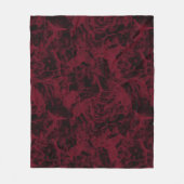 Schwarz-Rot-Marmor-Muster. Fleecedecke (Vorderseite)