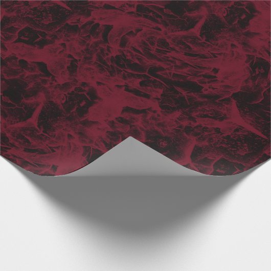 Schwarz-Rot-Marmor-Muster. Geschenkpapier (Ecke)