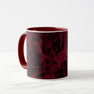 Schwarz-Rot-Marmor-Muster. Tasse