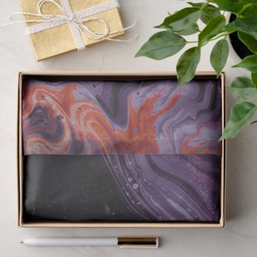 Schwarz-Rot-Marmor Seidenpapier (Geschenk)