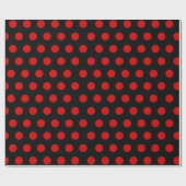Schwarz & Rot Medium Polka Dot Weihnachten Geschenkpapier (Flach)