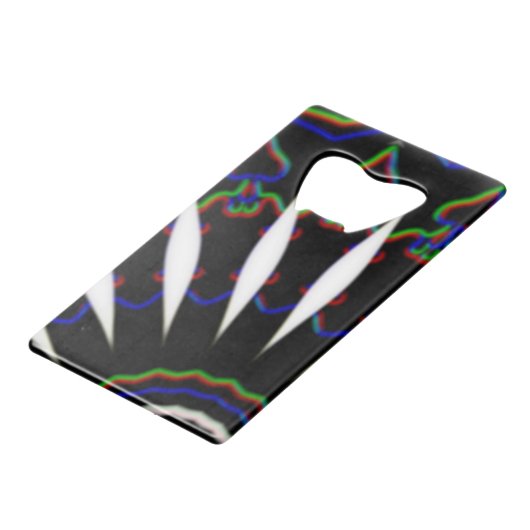 schwarz-rot-MODERN Geldbeutel Flaschenöffner (Vorderseite Schrägansicht)