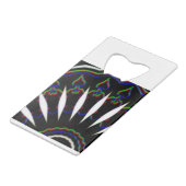 schwarz-rot-MODERN Geldbeutel Flaschenöffner (Rückseite Schrägansicht)