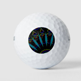 schwarz-rot-MODERN Golfball