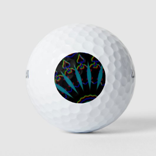 schwarz-rot-MODERN Golfball (Vorderseite)