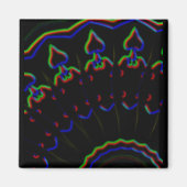 schwarz-rot-MODERN Magnet (Vorne)