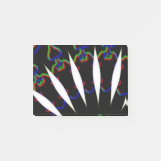 schwarz-rot-MODERN Post-it Klebezettel (Vorderseite)