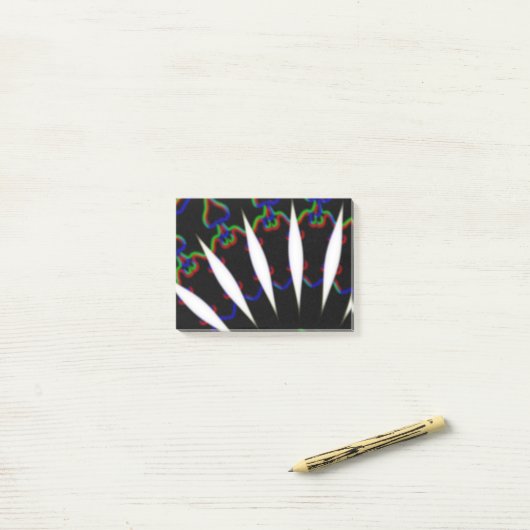 schwarz-rot-MODERN Post-it Klebezettel (Auf Schreibtisch)