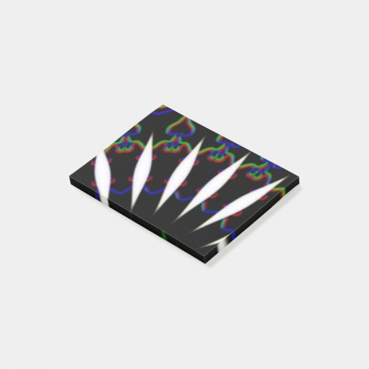 schwarz-rot-MODERN Post-it Klebezettel (angewinkelt)