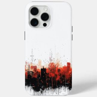 Schwarz-Rot-Moderne Stadt Case-Mate iPhone Hülle