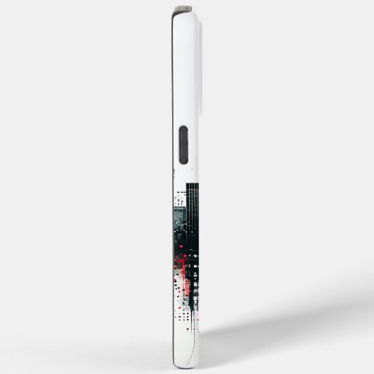 Schwarz-Rot-Moderne Stadtbild Case-Mate iPhone Hülle (Rückseite / Rechts)