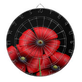 Schwarz-Rot-Mohn-Blume Dartboard mit Dartboard Dartscheibe (vorne)