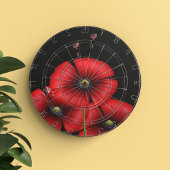 Schwarz-Rot-Mohn-Blume Dartboard mit Dartboard Dartscheibe