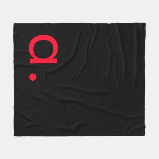 Schwarz-Rot-Monogramm-Anfangsbuchstaben Moderner S Fleecedecke (Vorderseite (Horizontal))