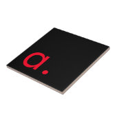 Schwarz-Rot-Monogramm-Anfangsbuchstaben Moderner S Fliese (Seite)