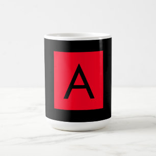 Schwarz-Rot-Monogramm-Anfangsbuchstaben Moderner S Kaffeetasse