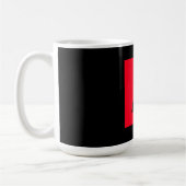 Schwarz-Rot-Monogramm-Anfangsbuchstaben Moderner S Kaffeetasse (Links)