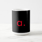 Schwarz-Rot-Monogramm-Anfangsbuchstaben Moderner S Kaffeetasse (Mittel)