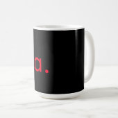 Schwarz-Rot-Monogramm-Anfangsbuchstaben Moderner S Kaffeetasse (VorderseiteRechts)