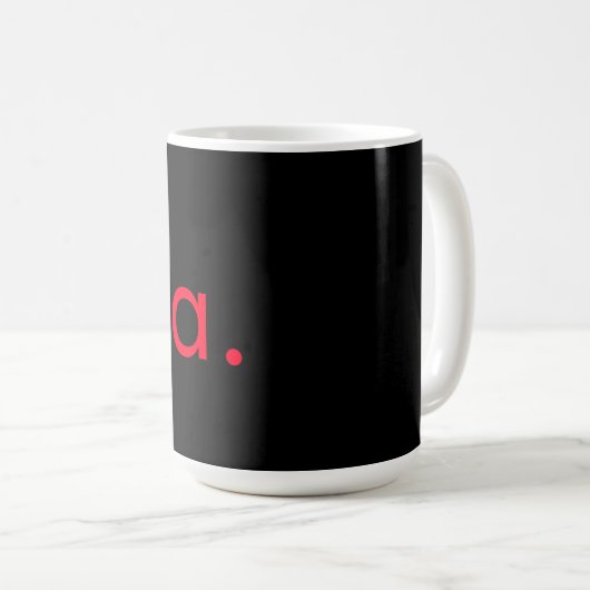 Schwarz-Rot-Monogramm-Anfangsbuchstaben Moderner S Kaffeetasse (VorderseiteRechts)