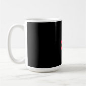 Schwarz-Rot-Monogramm-Anfangsbuchstaben Moderner S Kaffeetasse (Links)