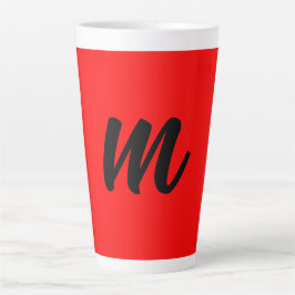 Schwarz-Rot-Monogramm-Anfangsbuchstaben Moderner S Milchtasse