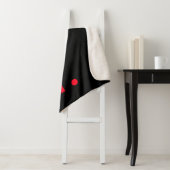 Schwarz-Rot-Monogramm-Anfangsbuchstaben Moderner S Sherpadecke (Beispiel)