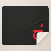 Schwarz-Rot-Monogramm-Anfangsbuchstaben Moderner S Sherpadecke (Vorderseite (Horizontal))