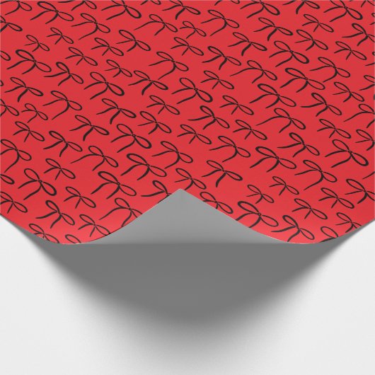 Schwarz-Rot-Muster Geschenkpapier (Ecke)