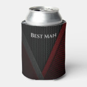 Schwarz/Rot-Muster Trauzeuge hinzufügen Dosenkühler (Kanne Vorderseite)