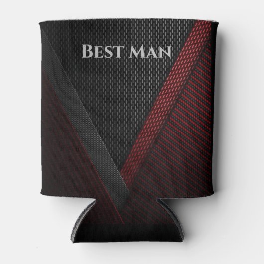 Schwarz/Rot-Muster Trauzeuge hinzufügen Dosenkühler (Vorderseite)