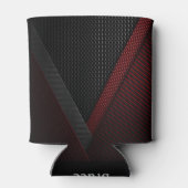 Schwarz/Rot-Muster Trauzeuge hinzufügen Dosenkühler (Rückseite)