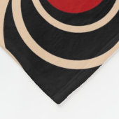 Schwarz/Rot Niedlich Einfaches Herzmuster Fleecedecke (Ecke)