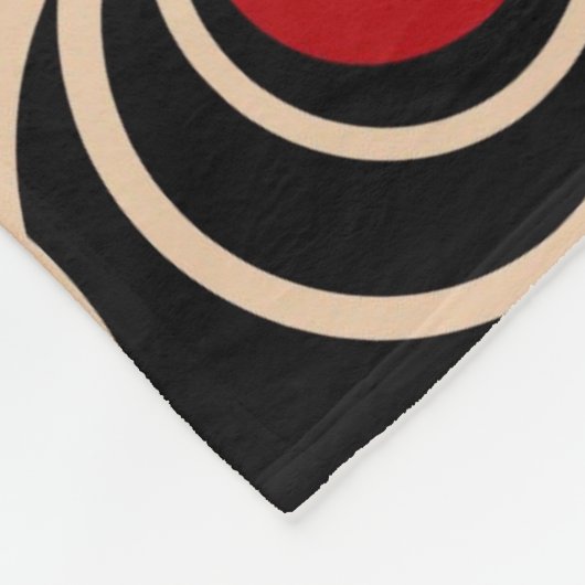 Schwarz/Rot Niedlich Einfaches Herzmuster Fleecedecke (Ecke)