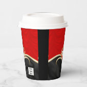 Schwarz-Rot-Papier-Cups Pappbecher (Links)