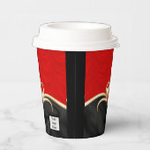 Schwarz-Rot-Papier-Cups Pappbecher (Rechts)