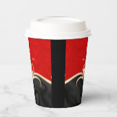 Schwarz/Rot Pappbecher (Links)