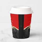 Schwarz/Rot Pappbecher (Rechts)