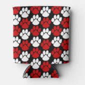 Schwarz-Rot-Pawprint Dosenkühler (Vorderseite)