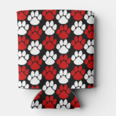 Schwarz-Rot-Pawprint Dosenkühler (Rückseite)