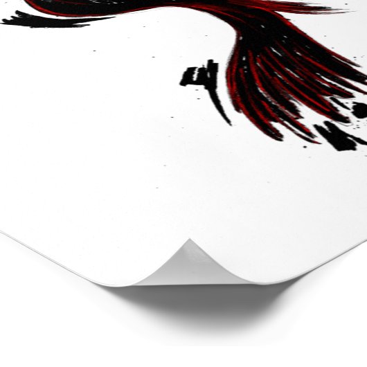 Schwarz-Rot-Phoenix Poster (Ecke)
