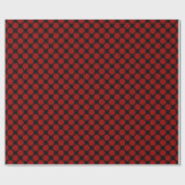 Schwarz-Rot-Polka-Dot-Muster Geschenkpapier (Flach)